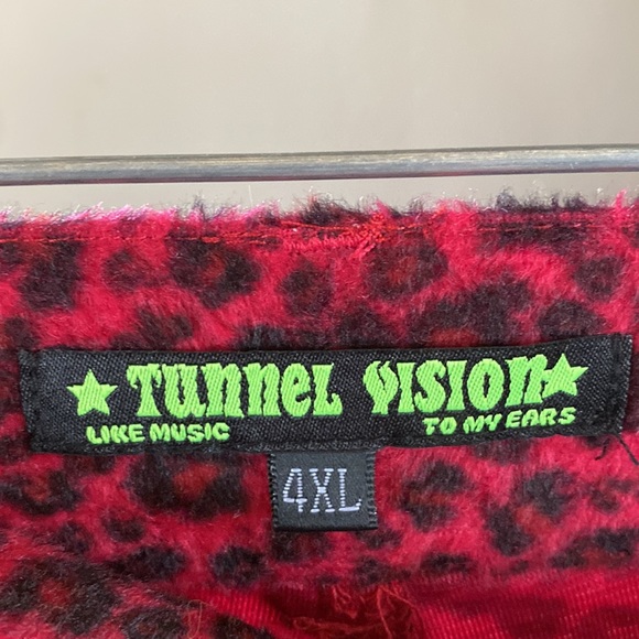 TUNNEL VISION VINTAGE VELVET ANIMAL PRINT PANTS HIPPIE ROCKABILLY PIN UP 4 XL - Picture 2 of 7